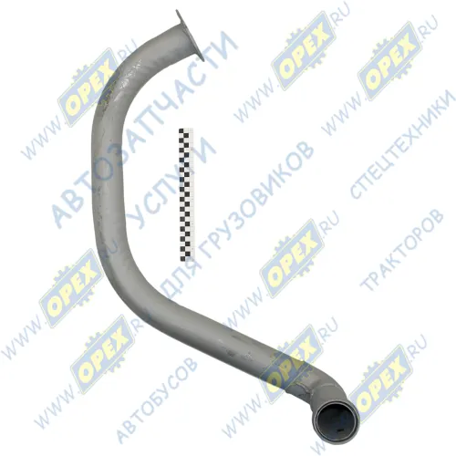 4320Я.1203011 Труба приемная L=1250 ф65 квадрат.фланец 4отв.ф10 задняя левая дв.ЯМЗ Кукмор1