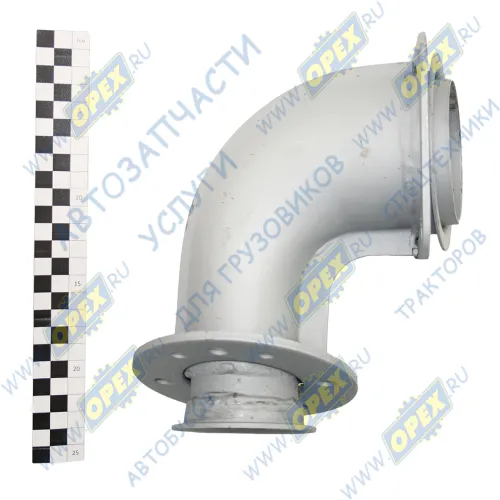 54115-1203010-10 Патрубок ф65/ф90 L1=162 L2=120 квадр.флан.4отв/кругл.фл 8отв.,приемный КАМАЗ-ЕВРО; 8 шпилек Кукмор1