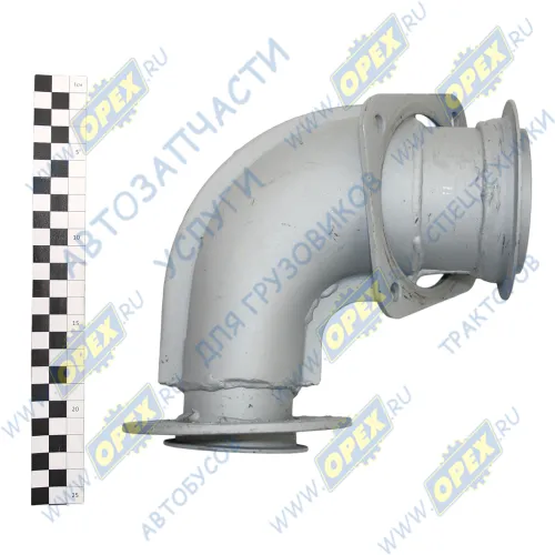 54115-1203010-50 Патрубок ф65/ф90 L1=147 L2=155 квадр.флан.4отв/кругл.фл 8отв.,приемный КАМАЗ-ЕВРО; 8 шпилек Кукмор1