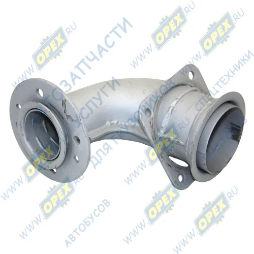 54115-1203010-50 Патрубок ф65/ф90 L1=147 L2=155 квадр.флан.4отв/кругл.фл 8отв.,приемный КАМАЗ-ЕВРО; 8 шпилек Кукмор