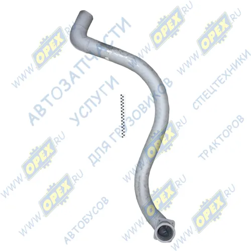 94326.1203014-11 Труба приемная L=1870 ф90 квадр.фл. 4отв. ф10 задняя левая КАМАЗ-4326 Кукмор1