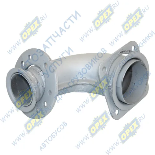 54115-1203010-20 Патрубок ф65/ф90 L1=178 L2=120 квадр.флан.4отв/кругл.фл 8отв.,приемный КАМАЗ-ЕВРО; 8 шпилек Кукмор