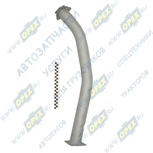 4320Я-1203010 Труба приемная L=860 ф64 квадр.фл 4отв.ф12/треуг.фл.3отв.ф10 передняя правая дв.ЯМЗ Кукмор1