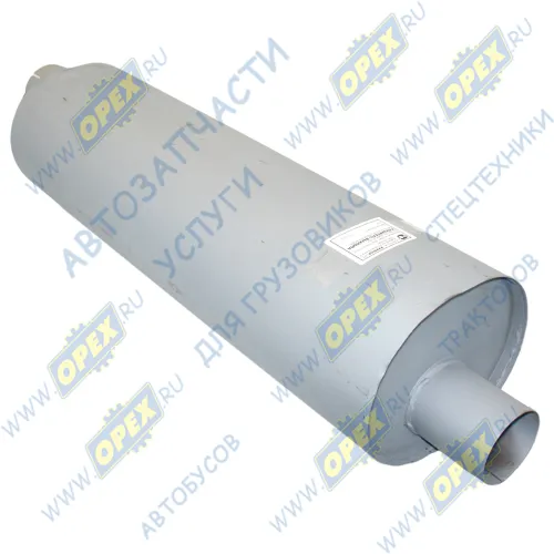 630300-1201010 Глушитель МАЗ нижний выхлоп с двух сторон под хомуты (Н/О); L=118 Кукмор