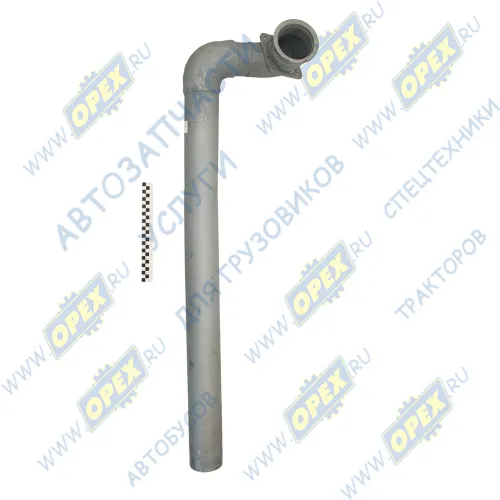 6522-1203013 Труба ф90 Тl=1450; 1 квадрат.фланец 4отв.ф10 кривая, приемная правая Кукмор1