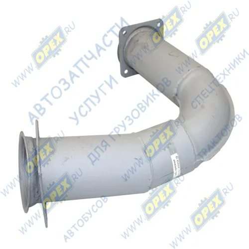 65115-1203214-18 Труба ф125 L=940; 2 квадрат.фланца 4отв.ф11, гнутая Кукмор