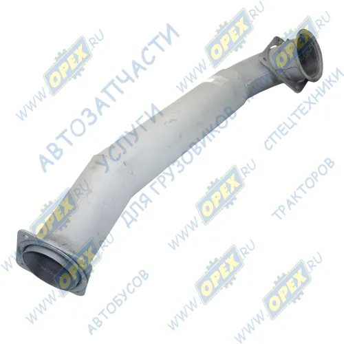43255-1203214-02 Труба ф120 L=1120; 2 квадрат.фланца 4отв.ф11, гнутая, приемная задняя дв-ль Cummins 6ISBE285 Кукмор
