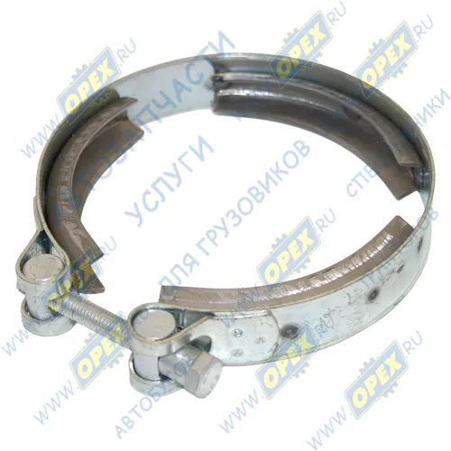 45104-1200015-90 Хомут турбокомпрессора V-образный зажим, ф103х125 h=28 (зажим-болт) FH12/16 VOLVO B12 (1992-2020) SCANIA N Bus (2004-2020) Кукмор
