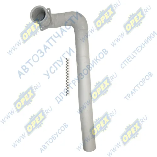 96520.1203014 Труба кривая (сталь) ф90 квадр.фл. 4отв.ф10 L=1200 приемная левая к металлорукаву в сб. Кукмор1