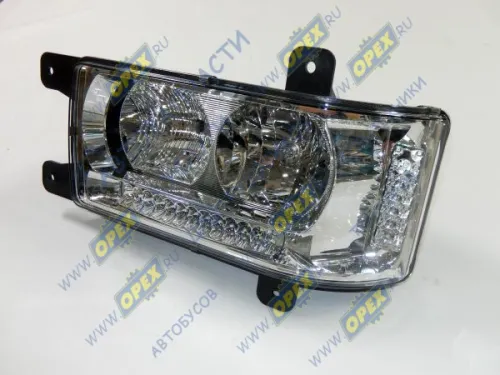 441.3775 Блок-фара КАМАЗ с эл.корректором 24в,левая,н/о,с ДХО и св.диод.УП (с 07.2016) КЭП