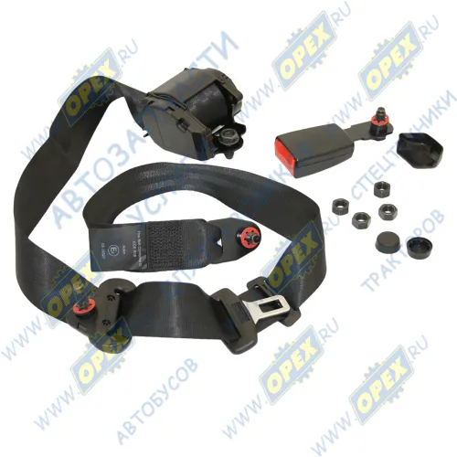 3205-8217001-03 Ремень безопасности ПАЗ-3205,Газель,УРАЛ,Камаз (3-х точечный) инерционный (универсальный); (обычный замок) Лимон