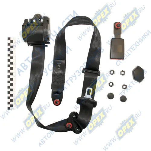 3205-8217001-03 Ремень безопасности ПАЗ-3205,Газель,УРАЛ,Камаз (3-х точечный) инерционный (универсальный); (обычный замок) Лимон1