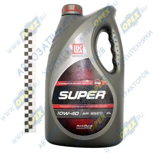 19192 Масло моторное SAE 10W40 п/синт. (легковые) (4л); Супер SG/CD (канистра 4 л) Лукойл1