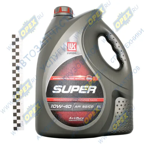 19193 Масло моторное SAE 10W40 п/синт. (легковые) (5л); Супер SG/CD Лукойл1