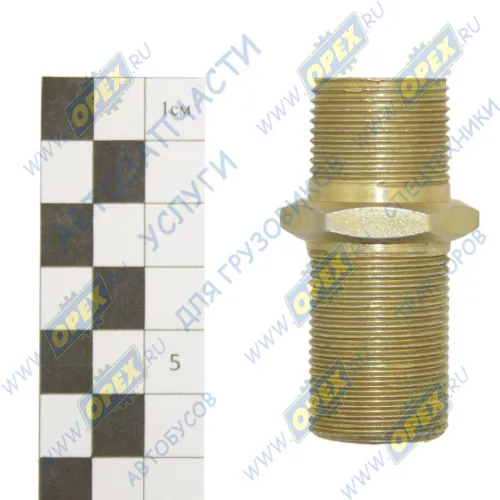 404319 Фитинг (штуцер) прямой; Рнаруж=М22х1,5/М22х1,5; К=27 L=58 прямой/прямой МАЗ1