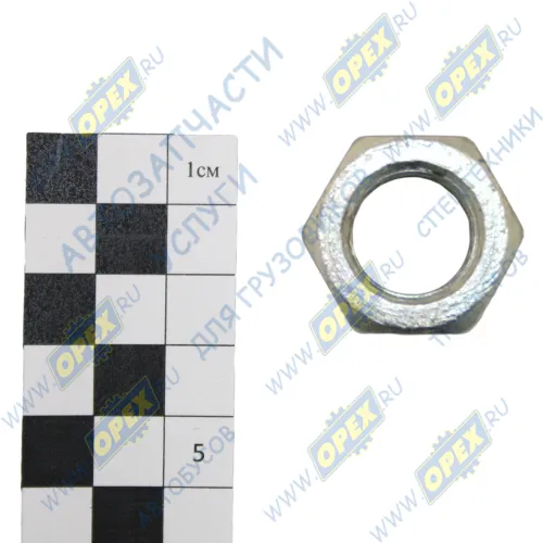 374819 Гайка М18х1,5 h=25 К=27 ГОСТ-5918; (h=20) крепления укосины МАЗ