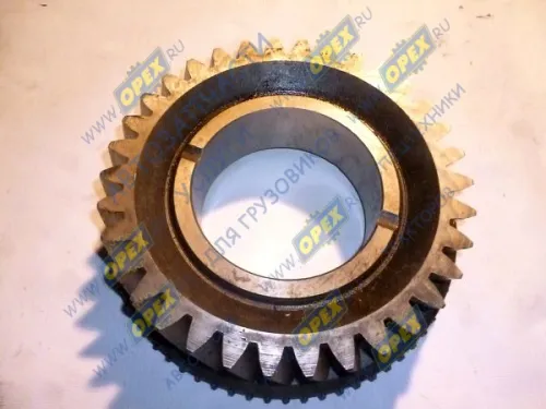 202-1701128-30 Шестерня 3-й пер.вторичного вала КПП-202 Zнаруж=34/40 ф100х190 h=53; в сборе (с муфтой синхр. и стопорным кольцом) МАЗ