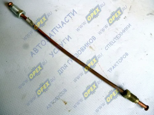 64302-5009150 Трубка МАЗ (медь) насоса подъема кабины ф6; L=285 Ш=М12+К14 /Ш=М12+К14 МАЗ