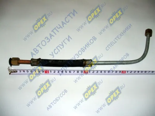 6422-3506148 Трубка (медь+алюм. со шлангом) ф10; L=420 Г=М16+К19/Г=М16+К19 от противозамерзателя МАЗ