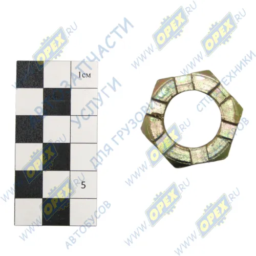 374932 Гайка ГОСТ-5918 М22х1,5; h=22 К=32 (коронч.) МАЗ1