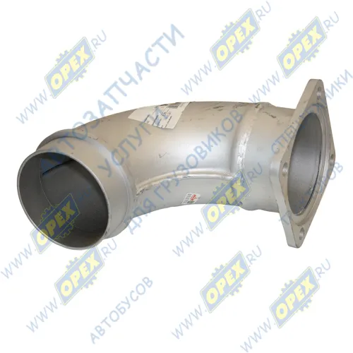 544010-1203120 Патрубок L=390 ф110/квадрат.фланец 4отв.ф12 сб. н/о (под верхний выхлоп) МАЗ