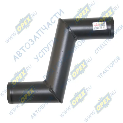 642290-1303040У Патрубок (сталь) кривой (2 изг.) ф42 L=300 радиатора промежуточный верхний МАЗ1