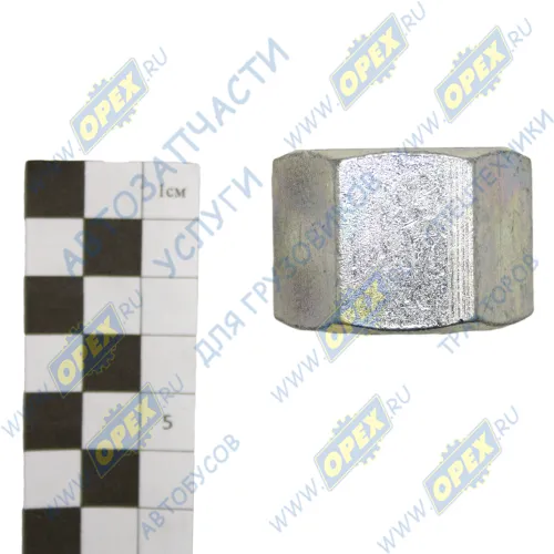 375059 Гайка ГОСТ-5915 М27х2 стремян.рессоры задней КАМАЗ,СМАЗ 5511-2912416; Н=30, К=39 МАЗ2