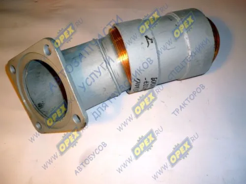 64227-1201009 Патрубок системы выхлопа с шарниром к ЯМЗ-238(кроме МАЗ-53366) L=360 квадрат.фланец МАЗ