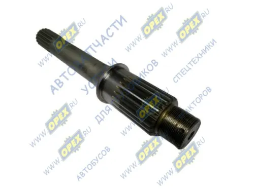 6303-2502160-050 Вал задний СМ (голый) L=420 z=18х16 ф65 резьба М48; (эвольвентный шлиц) МАЗ