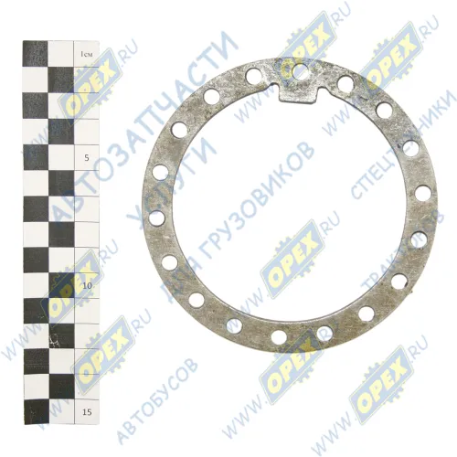 5336-3104079 Шайба ступицы МАЗ,НЕФАЗ п/прицеп с фиксацией (ф90х110, 18 отв., ф8,5, задн.) МАЗ