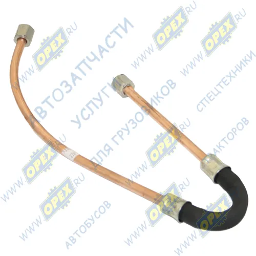 533630-3509278-700 Трубка компрессора МАЗ со шлангом (ф10; L=600 Г=М16+К19/Г=М16+К19 подвода охлаж.жидкости); (тропическое исполнение) МАЗ