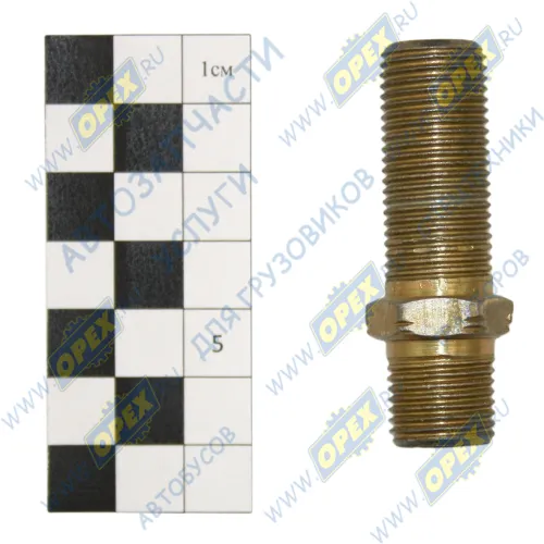 401509 Фитинг Штуцер Рнаруж=М16х1,5/М16х1,5; К=19 L=58 прямой/прямой для конусных муфт МАЗ1