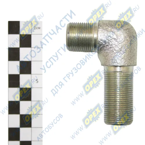 379755 Фитинг (угольник); Рнаруж=М22х1,5/М22х1,5; L=46х73 шланга нагнетательного компрессора МАЗ1