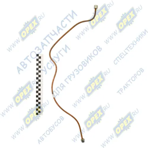 6422-3509262 Трубка компрессора МАЗ подвода масла (ф6; L=755 Г=М12+К14/Г=М12+К14 (алюм.,сталь) МАЗ1