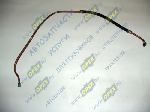 64221-3537028 Трубка (медь+шланг) ф10; L=1300 Г=М16+К19/Г=М16+К19 разн.изгиб МАЗ