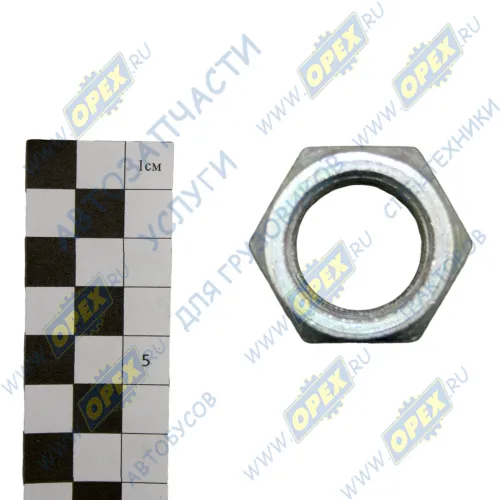 375059 Гайка ГОСТ-5915 М27х2 стремян.рессоры задней КАМАЗ,СМАЗ 5511-2912416; Н=30, К=39 МАЗ1