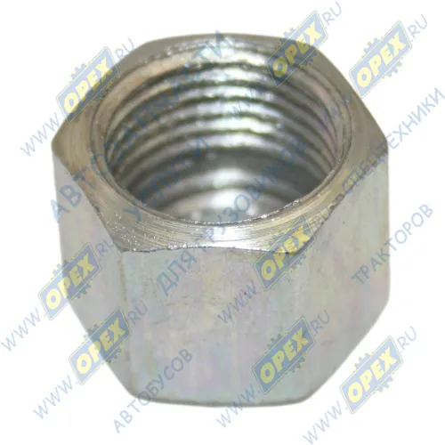 405647 Гайка (накидная) ГОСТ-9122 Dтруб=10 М16х1,5; h=15 К=19 (латунь/омедненная) без муфты МАЗ