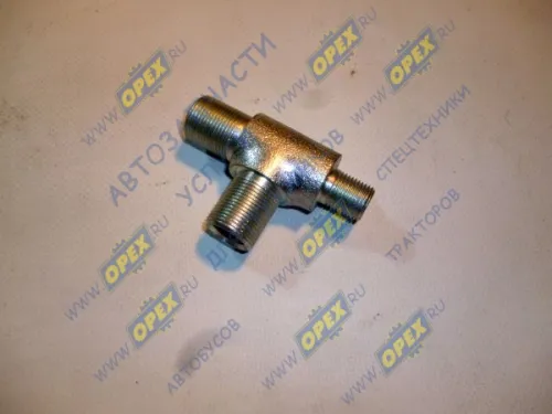 403039 Фитинг Тройник Рнаруж=М16х1,5/М22х1,5/М22х1,5 L=56х82 разное расположение малых и больших резьб МАЗ