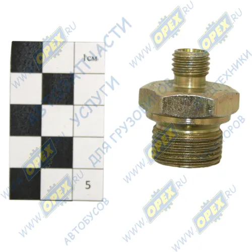 404402 Фитинг (штуцер) прямой Рнаруж=М12х1,5/М22х1,5 К=27 L=34 внутр.ф4 МАЗ1
