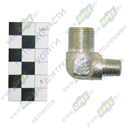379650 Фитинг Угольник Рнаруж=М14х1,5/М20х1,5 (обратн.конус) L=40х42 МАЗ1