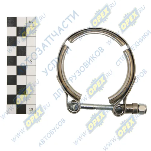 3918951 Хомут турбокомпрессора V-образный зажим, ф76 S=20 (зажим-болт) ф внутренее 55-67 IVECO Bus (1970-2020); + МАРК1