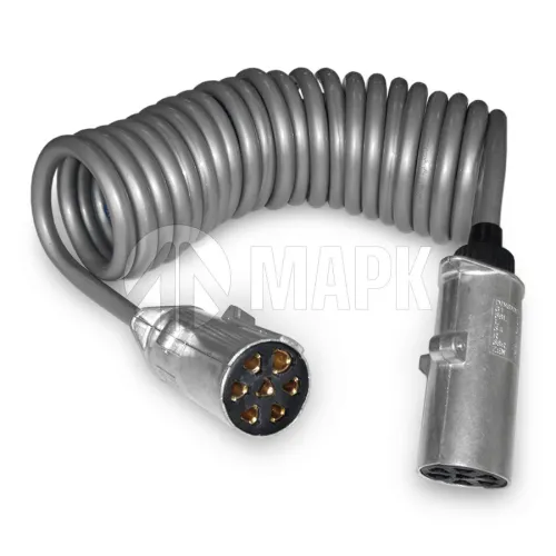 54112-3724706 (5,5) Кабель (24В; ISO1185 (Type N) 7 полюсов) электрический прицепа (спиральный) L=5500 МАРК