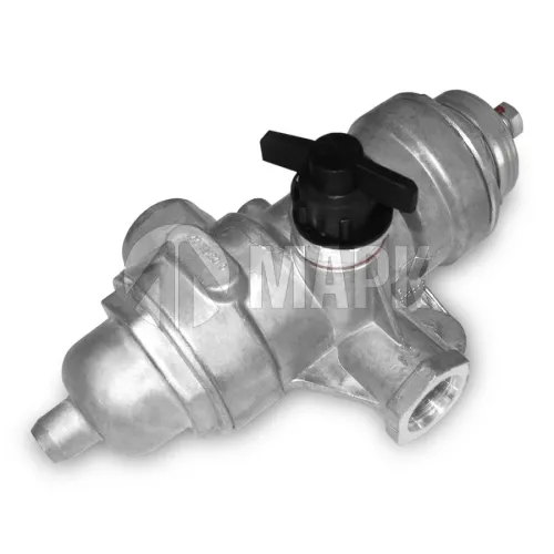 100-3512010 Регулятор давления воздуха РДВ КамАЗ,МАЗ,УРАЛ,ЗиЛ,КрАЗ,ЛиАЗ (3выхода М16х1,5/М22х1,5/М22х1,5 креп 1отв с краном) МАРК