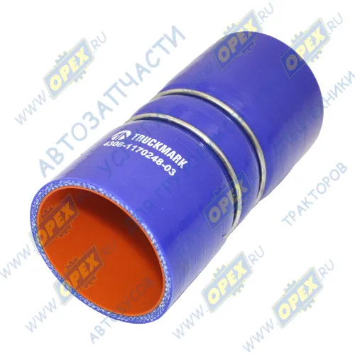 4308-1170248-03 Шланг (патрубок) ф63х73 L=140 (гофр. в метал. кольц.) ОНВ интеркулера Камаз-4308 МАРК