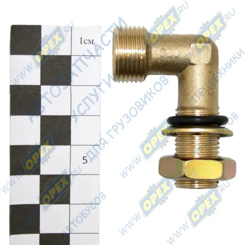 861030 Фитинг (угольник) прямой; Рнаруж=М16х1,5/М20х1,5 L=38х50 МАРК1