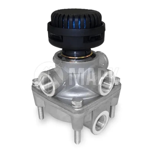 11-3518010-10 Клапан ускорительный (Maх 1,0 МПа;резьба М22х1,5) ЗиЛ,КамАЗ,МАЗ; с шумоглушителем МАРК