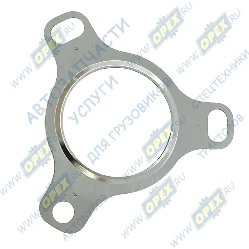 5348889 Прокладка С/Ф (сталь) 102х102 фвнутр.=58 1 отв. ф11 2 отв. 18х11 турбокомпрессора Газель (дв.Cummins ISF-2.8 Евро-5) МАРК