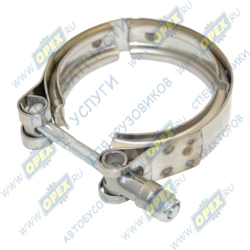 3918951 Хомут турбокомпрессора V-образный зажим, ф76 S=20 (зажим-болт) ф внутренее 55-67 IVECO Bus (1970-2020); + МАРК