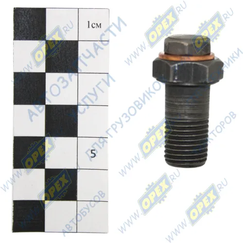 245-1117105 Болт-штуцер С/И М14х26х1,5 Р=15 К=19 1 отв. (с пробкой) топливного фильтра ММЗ1