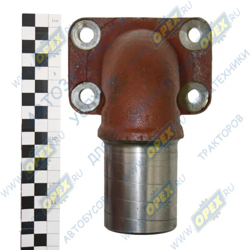240-1008021-Б1 Переходник глушителя МТЗ на коллектор (колено) ф55 L=230 с фланцем 4отв.кривой ММЗ2